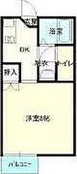 パークヒルズ2 1Kの間取図画像