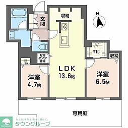 カルム 2LDKの間取図画像