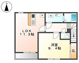 エクセルハイム 1LDKの間取図画像