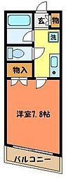 S-FORT八王子 1Kの間取図画像
