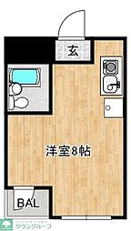 パークサイドビル ワンルームの間取図画像