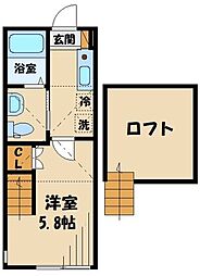 プライム大塚 1Kの間取図画像