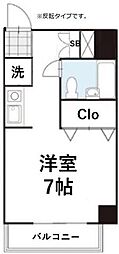 シルクアベニュー2 ワンルームの間取図画像