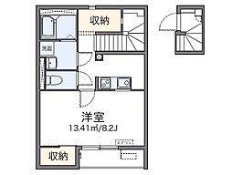 レオネクストサンフラワー3 1Kの間取図画像