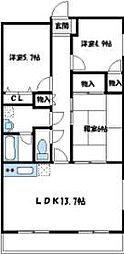 プリマベーラ3 3LDKの間取図画像