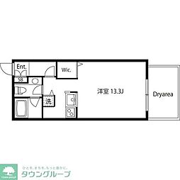 アーバンコート淵野辺壱番館 ワンルームの間取図画像