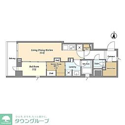ラティエラ四谷 1階1SLDKの間取り