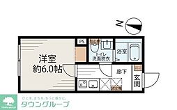 ホワイトキューブ若宮 1階1Kの間取り