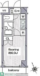 グランヴァン阿佐ヶ谷II 102 1階1Kの間取り