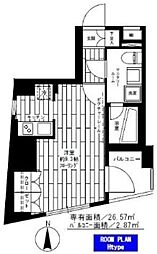 ステージファースト方南町アジールコート 4階ワンルームの間取り