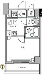 JR中央線 高円寺駅 徒歩12分の賃貸マンション 3階1Kの間取り