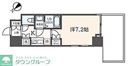 フェルテ中野 8階1Kの間取り