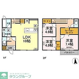 イリス　D棟 1階3LDKの間取り