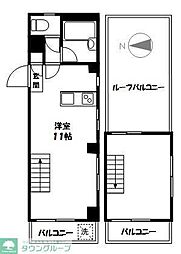 阿佐ヶ谷サウスウィング 3階1LDKの間取り