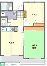 メゾンフォレスト 4階2DKの間取り