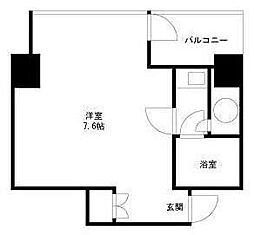 タワーズ10 5階1Kの間取り