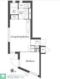 ASTILE西新宿 3階1LDKの間取り