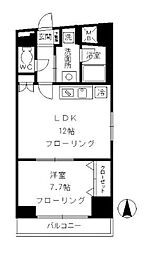 ローズガーデン 1LDKの間取図画像