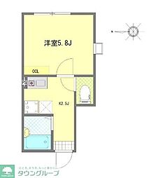 マウ東高円寺 1Kの間取図画像
