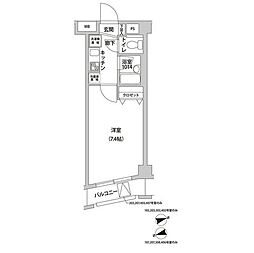 ラクラス荻窪 1Kの間取図画像