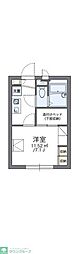 レオパレスメゾン紗々 1Kの間取図画像