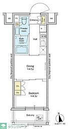 RESIDENCEKLENJI 1DKの間取図画像