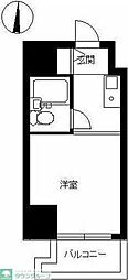 スカイコート下高井戸 ワンルームの間取図画像