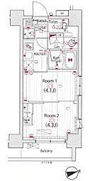 ガーラ・ヴィスタ練馬中村橋 2Kの間取図画像