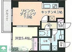 メゾン・プティシエル 1LDKの間取図画像