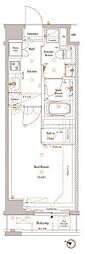 ルクレ高円寺アジールコート 1Kの間取図画像
