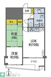 代々木ロイヤルマンション 2SLDKの間取図画像