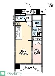 オープンレジデンシア代々木 1LDKの間取図画像