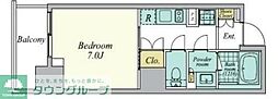 クレストコート中野 1Kの間取図画像