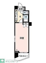 ロイヤルパレス四ッ谷 1Kの間取図画像