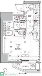 クレイシア・ヴァースクレイシアIDZ芦花公園 1Kの間取図画像