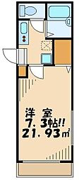 フローラ桜上水 1Kの間取図画像