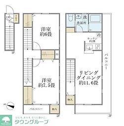 セレ渋谷本町 2LDKの間取図画像