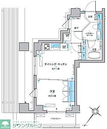 ルフォンプログレ中野富士見町 1DKの間取図画像