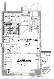 エクシム高円寺 1DKの間取図画像