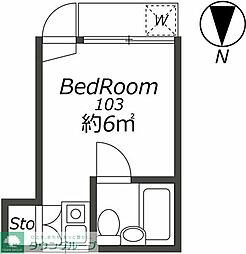 メゾン・ド・リヴィエール ワンルームの間取図画像