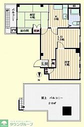 メゾンシルクロード 2LDKの間取図画像