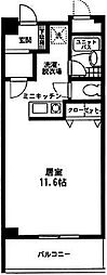ゼフィルス 1Kの間取図画像
