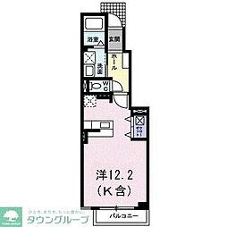 ペニーレインB ワンルームの間取図画像