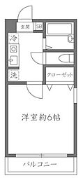アーケイディア 1Kの間取図画像