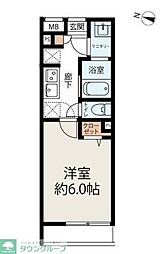 Ys TERRACE東高円寺 1Kの間取図画像
