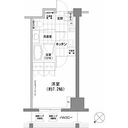 パークハビオ渋谷 1Kの間取図画像