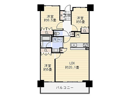 3LDK 間取り