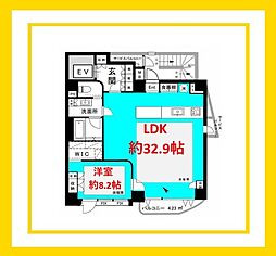 THESYLASHIBUYA-TOMIGAYA 1LDKの間取図画像