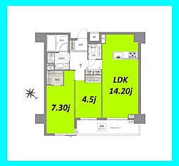 ジェイパーク目黒4 2LDKの間取図画像