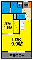 LivelyMone 205 ｜ 千葉県四街道市もねの里５丁目（賃貸アパート1LDK・2階・34.80㎡） その2